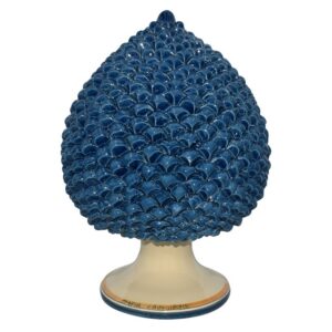 Pigna artigianale h 30 blu/arancio