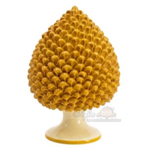 Pigna artigianale h 35 giallo/arancio