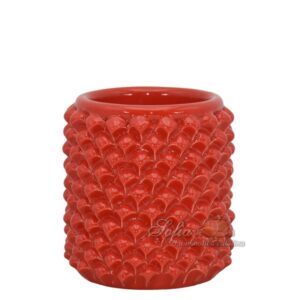 Cilindro a pigna h 14 rosso fuoco