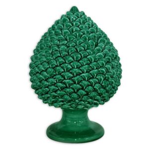 Pigna artigianale h 35 verde smeraldo
