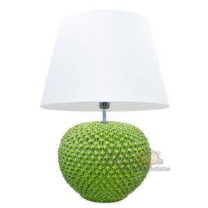 Lume palla a pigna h 30 verde foglia (h43 c/paralume Ø45)