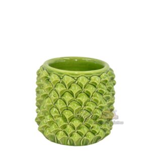 Cilindro a pigna h 10 verde foglia - Bomboniera