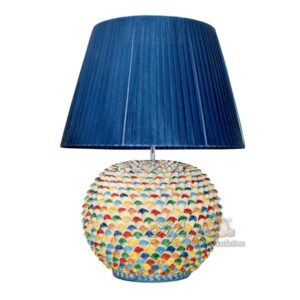 Lume palla a pigna h 20 white & color (h43 c/paralume Ø35)