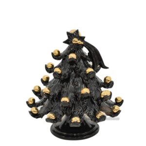 Albero di natale 2°M h 20 black/gold