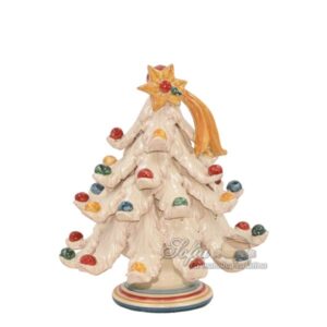Albero di natale 2°M h 20 avorio palline miste