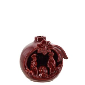 Natività mini pallina h 10 bordeaux - Bomboniera