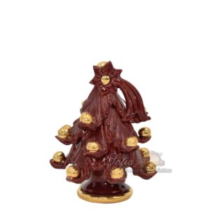 Albero di natale 1°M h 12 bordeaux/oro