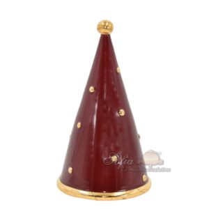 Albero cono 3°M h 25 bordeaux/oro