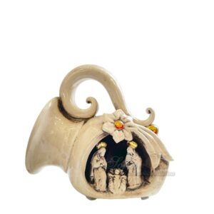 Natività mini giara h 10 madreperla oro e lustri - Bomboniera