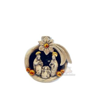 Natività mini pallina h 10 madreperla oro e lustri - Bomboniera
