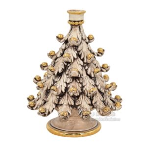 Albero di natale a candeliere 3°M h 25 madreperla antichizzato oro