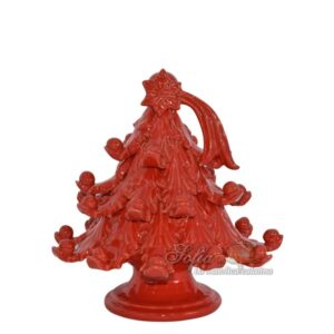 Albero di natale 2°M h 20 rosso fuoco