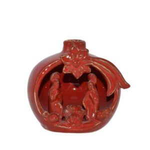 Natività mini pallina h 10 rosso fuoco - Bomboniera
