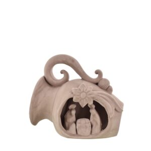 Natività mini giara h 10 tortora opaco - Bomboniera