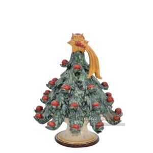 Albero di natale 2°M h 20 verde/palline rosse