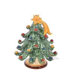 Albero di natale 2°M h 20 verde/palline colorate