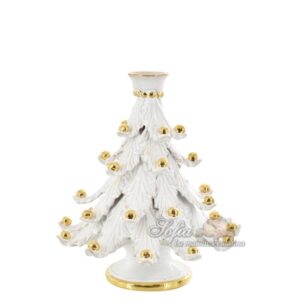 Albero di natale a candeliere 2°M h 20 white/gold
