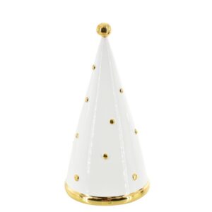 Albero cono 3°M h 25 white/gold