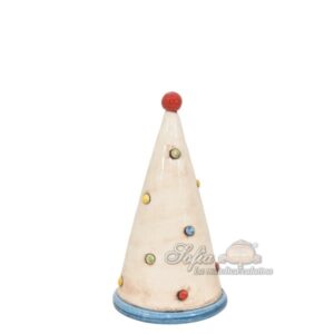 Albero cono 1°M h 15 madreperla antichizzato c/palline colorate