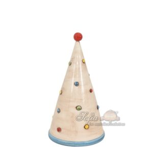Albero cono 2°M h 20 madreperla antichizzato c/palline colorate