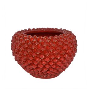 Cachepot a pigna Ø 22 rosso fuoco