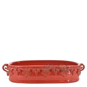 Cassetta ovale bassa 35x8 plastico sofia rosso fuoco (selenio)