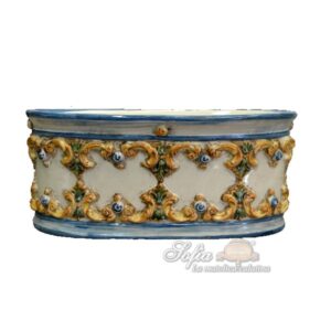 Cassetta ovale s/ghirigori 33x16 plastico sofia tricolore