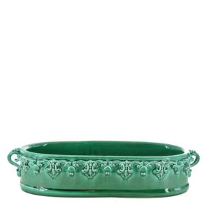 Cassetta ovale bassa 35x8 plastico sofia verde smeraldo