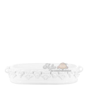 Cassetta ovale bassa 35x8 plastico sofia white line