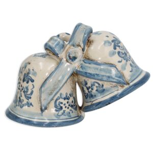 Campanelle doppie h 8 s. d'arte mono blu - Bomboniera