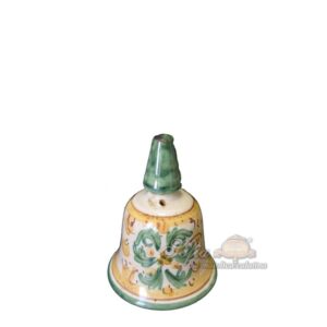 Campanella a punta h 9 s. d'arte verde/arancio