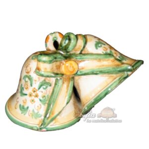 Campanelle doppie h 8 s. d'arte verde/arancio - Bomboniera