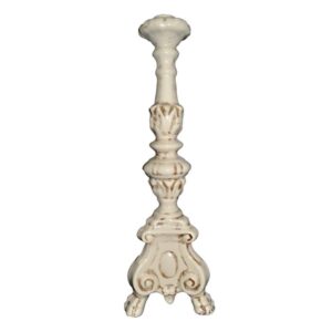 Candelabro barocco h 42.5 avorio