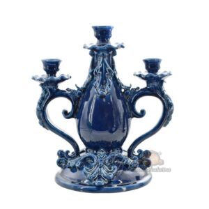 Candelabro 3 fuochi h 28 plastico sofia blu intenso