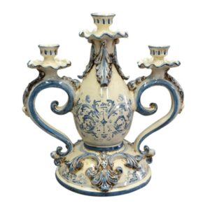 Candelabro 3 fuochi h 28 plastico sofia mono blu