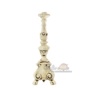Candelabro barocco h 42.5 madreperla antichizzato