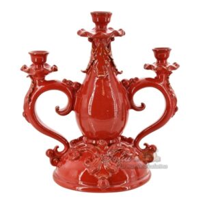 Candelabro 3 fuochi h 28 plastico sofia rosso fuoco