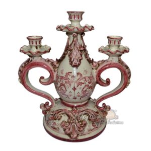 Candelabro 3 fuochi h 28 plastico sofia mono bordeaux