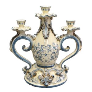 Candelabro 3 fuochi h 28 plastico sofia mono blu