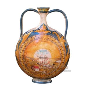 Fiasca a ciambella 23x32 c/veliero