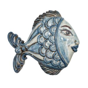Pesce da appendere piccolo 15x15 mono blu - Bomboniera