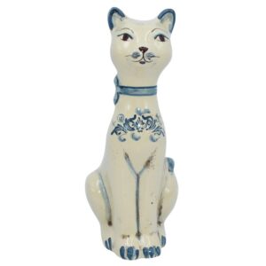 Aristogatto grande h 26,5 s. arte mono blu