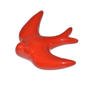Rondine liscia 12x10 rosso fuoco - Bomboniera