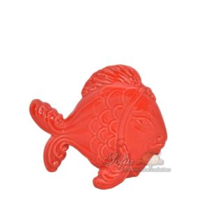 Pesce appoggio piccolo 15x15 rosso fuoco - Bomboniera