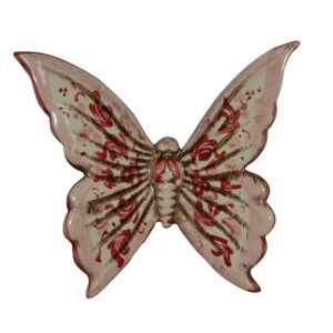 Farfalla media 12x11 s. d'arte mono bordeaux - Bomboniera