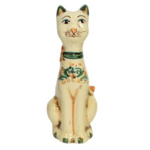 Aristogatto piccolo h 10 s. arte verde/arancio - Bomboniera