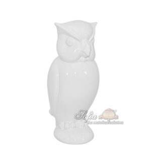 Gufo anacleto h 28 white line