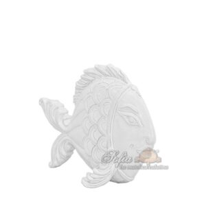 Pesce appoggio piccolo 15x15 white line - Bomboniera