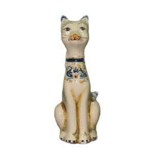 Aristogatto grande h 26,5 s. arte blu/arancio