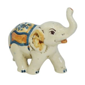 Elefante piccolo 13x12 s. arte blu/arancio - Bomboniera